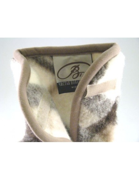 ТАПОЧКИ ИЗ ШЕРСТИ "Молочный Меринос"