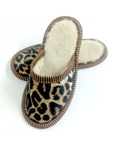 ТАПОЧКИ ИЗ ШЕРСТИ "ЛЕОПАРД"