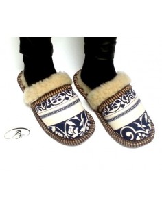 ТАПОЧКИ ИЗ ШЕРСТИ С ОТВОРОТОМ "Эрмитаж" 2