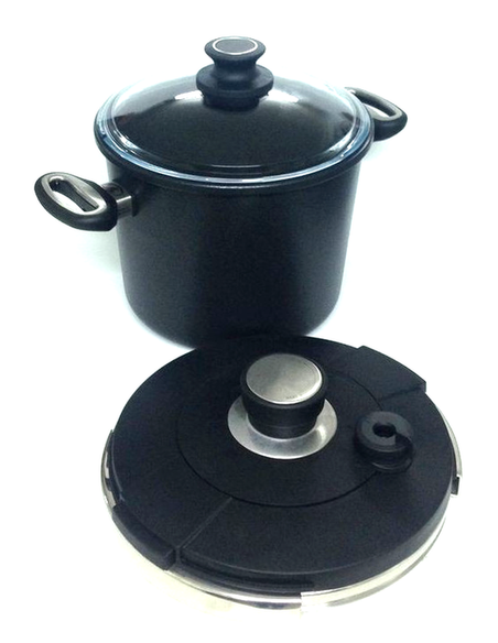 Кастрюля-скороварка индукция + 2 крышки TITANIUM  (Germany)