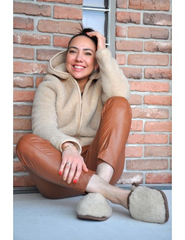 ТАПОЧКИ ИЗ ШЕРСТИ "Молочный Меринос"