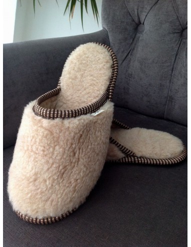 ТАПОЧКИ ИЗ ШЕРСТИ "Молочный Меринос"