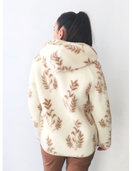 Куртка шерстяная с капюшоном "Олива"