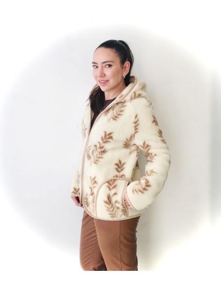 Куртка шерстяная с капюшоном "Олива"