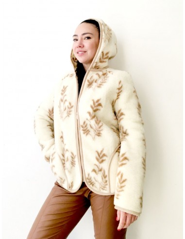 Куртка шерстяная с капюшоном "Олива"