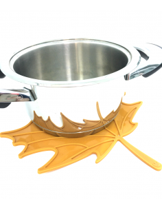 Подставка-прихватка под горячее Лист желтый 2