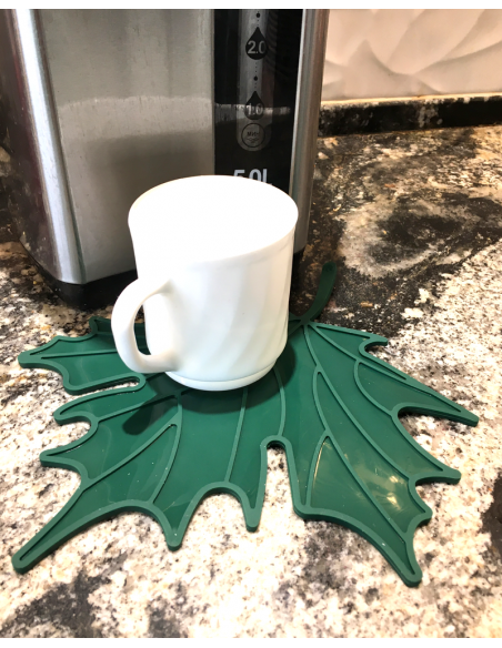 Подставка-прихватка под горячее Лист зеленый