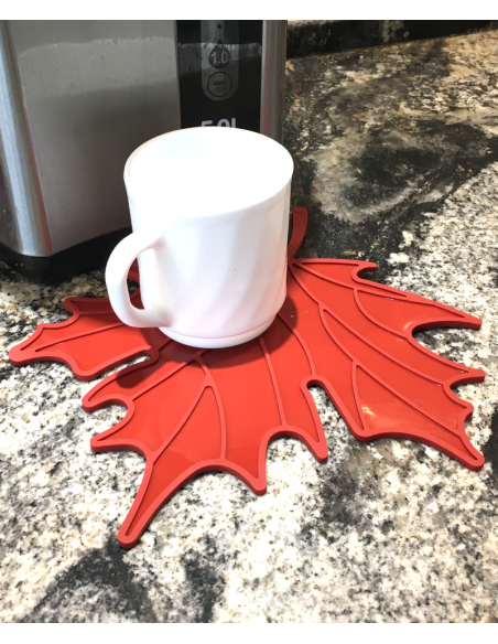 Подставка-прихватка под горячее Лист красный