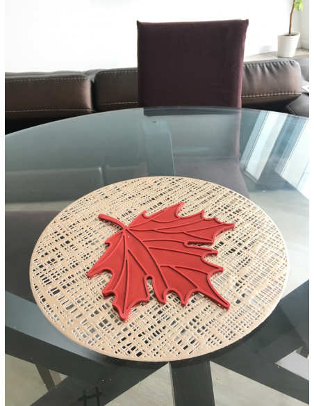 Подставка-прихватка под горячее Лист красный