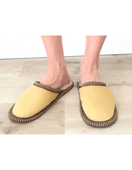 Тапочки из шерсти "Золото"