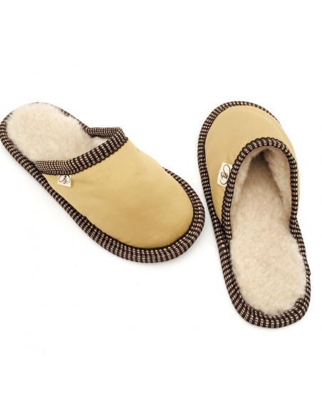 Тапочки из шерсти "Золото"