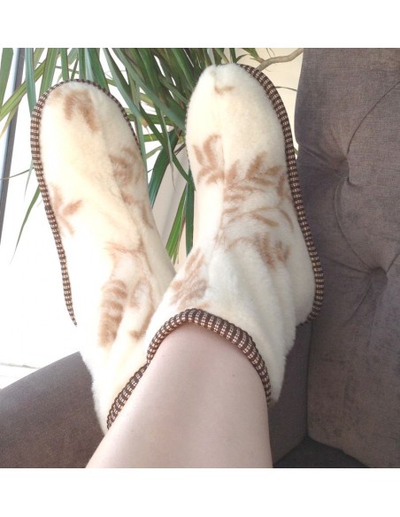 copy of ТАПОЧКИ ИЗ ШЕРСТИ "Молочный Меринос"