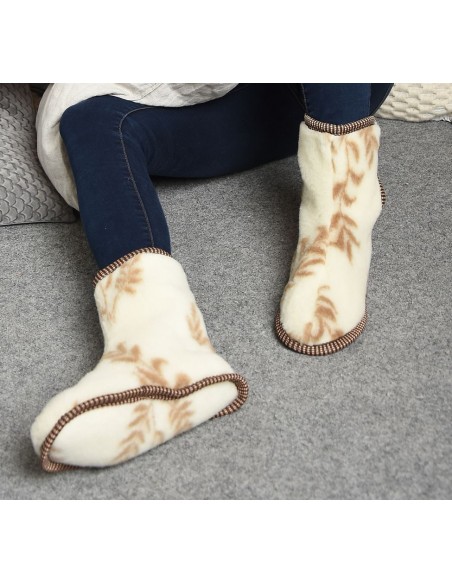 copy of ТАПОЧКИ ИЗ ШЕРСТИ "Молочный Меринос"