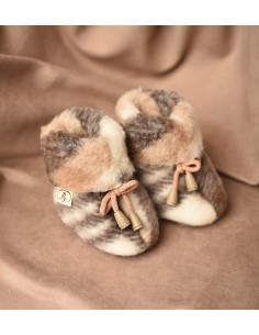 Пинетки на завязках Клетка