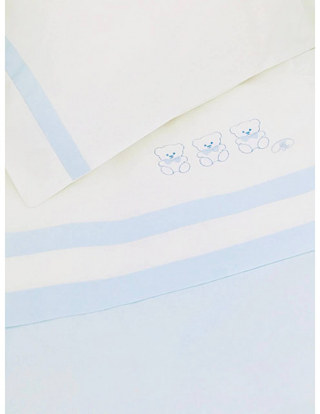 ПОСТЕЛЬНЫЙ КОМПЛЕКТ ДЕТСКИЙ "НЕЖНОСТЬ" голубое