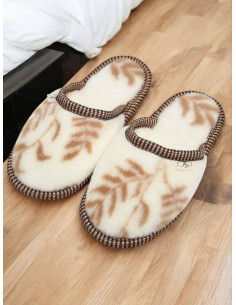 Тапочки шерстяные "Олива"