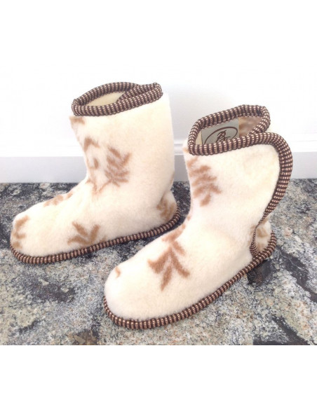 ТАПОЧКИ ИЗ ШЕРСТИ "Молочный Меринос"